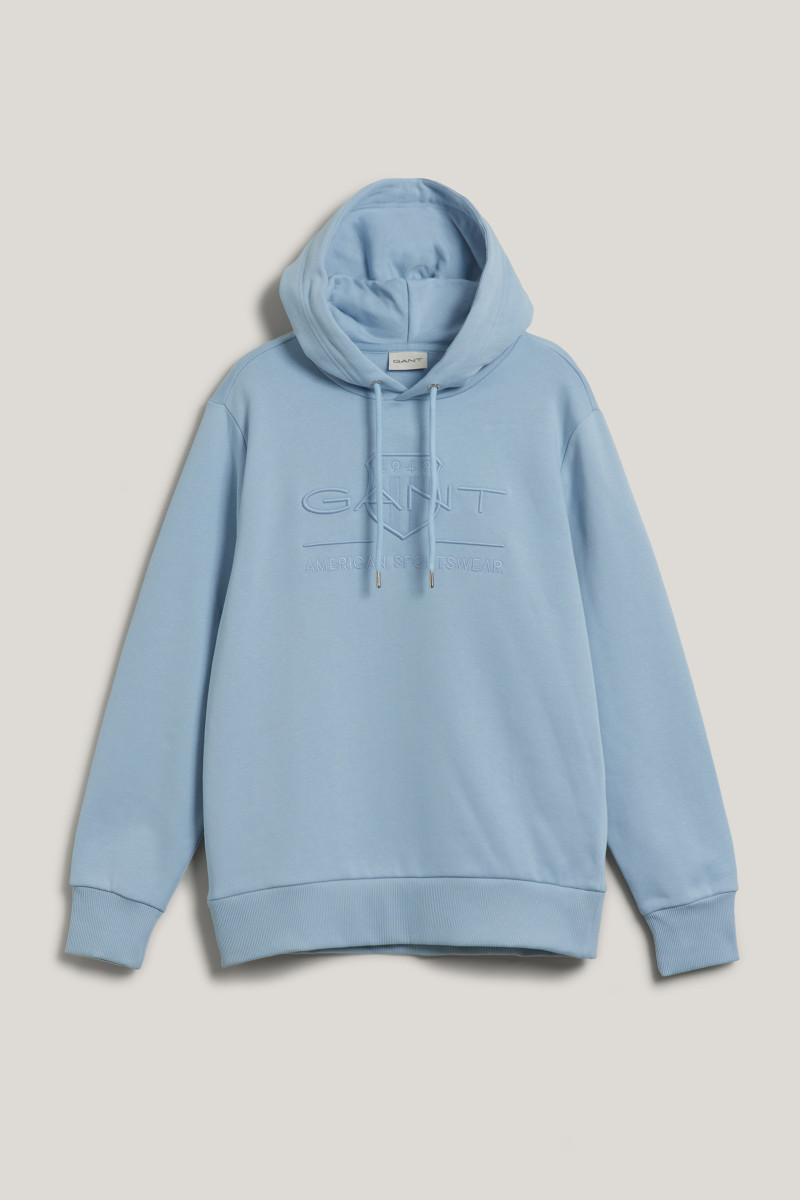 E-shop MIKINA GANT REG TONAL SHIELD HOODIE FRESH BLUE
