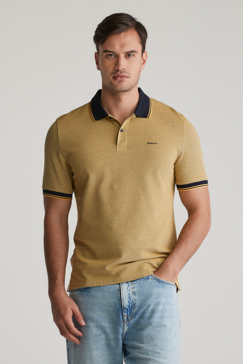 E-shop POLOKOŠILE GANT 4-COL OXFORD SS PIQUE BANANA YELLOW