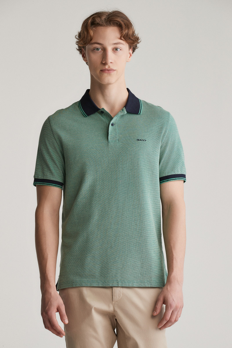 POLOKOŠEĽA GANT 4-COL OXFORD SS PIQUE DEEP GREEN