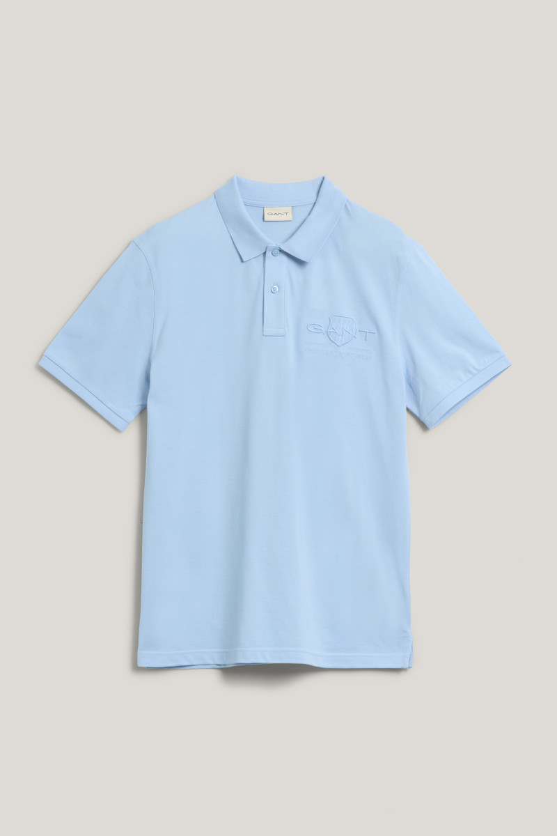 POLOKOŠILE GANT REG TONAL SHIELD SS POLO FRESH BLUE