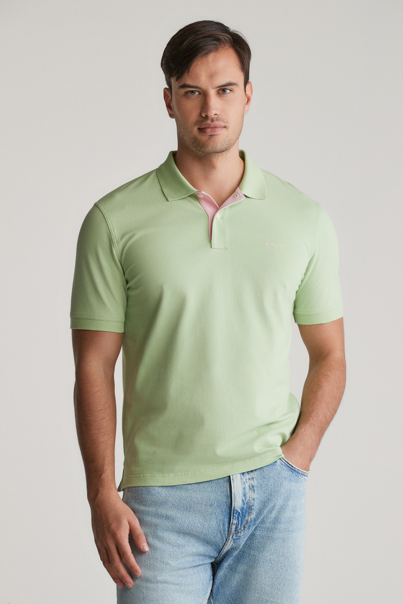 E-shop POLOKOŠILE GANT REG CONTRAST PIQUE SS POLO APPLE GREEN