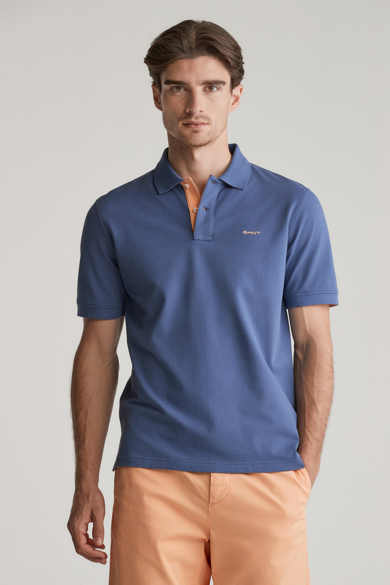 POLOKOŠEĽA GANT REG CONTRAST PIQUE SS POLO DUSTY NAVY POLOKOŠEĽA GANT REG CONTRAST PIQUE SS POLO DUSTY NAVY