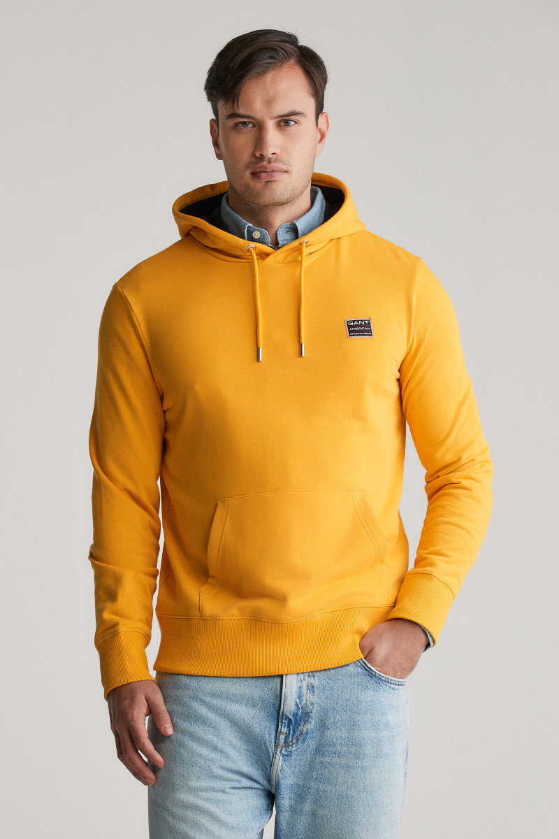 E-shop MIKINA GANT CONTRAST SWEAT HOODIE DAFFODIL YELLOW