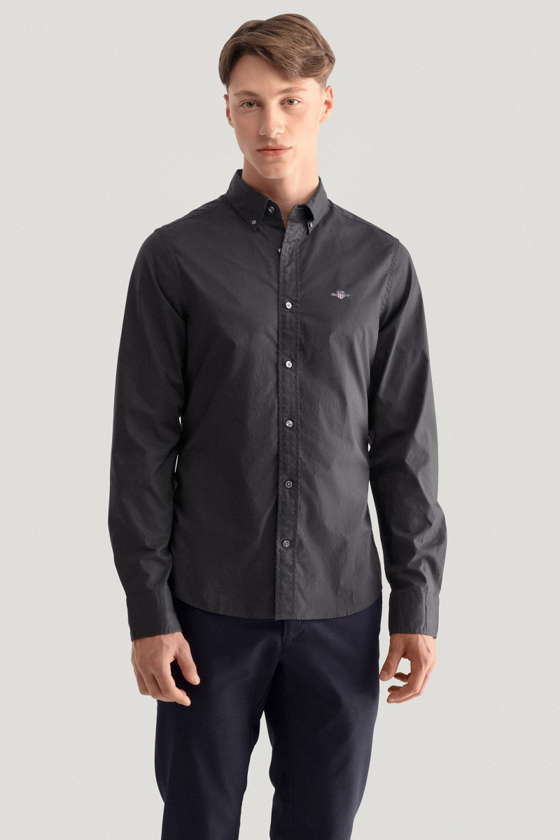 KOŠILE GANT SLIM CLASSIC POPLIN SHIRT BLACK