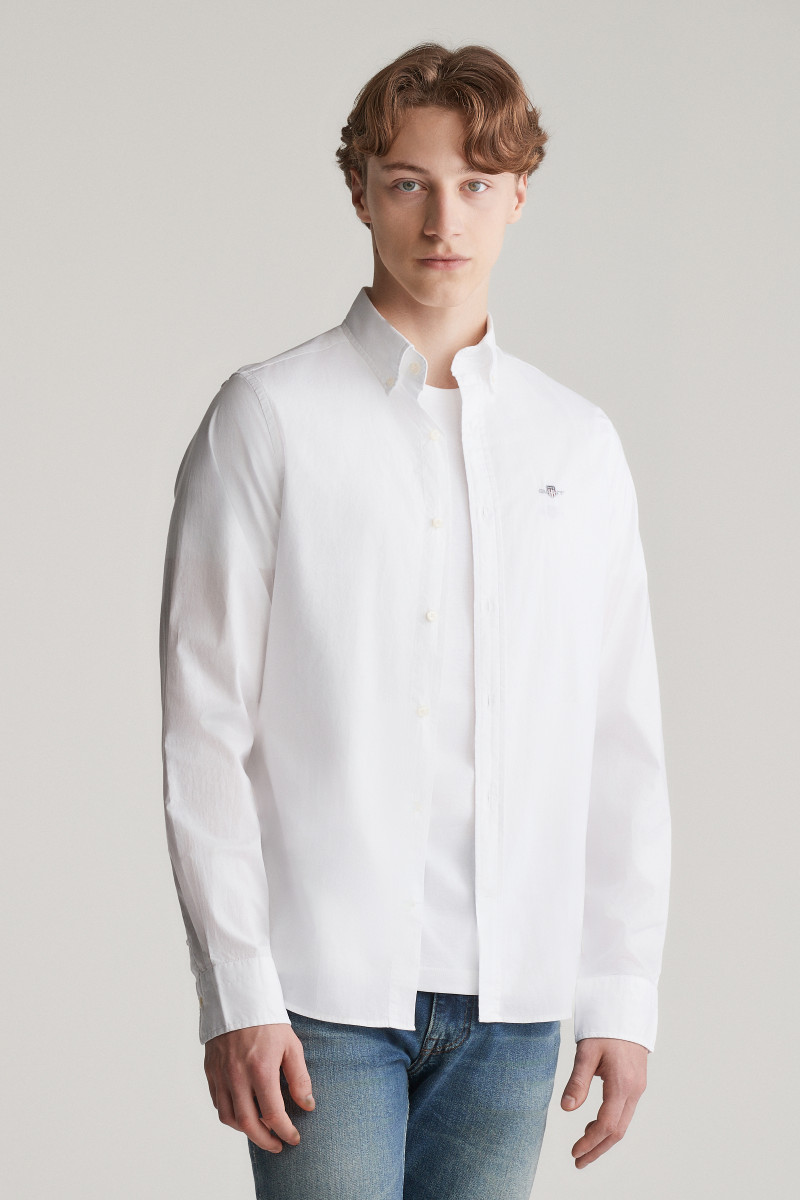 E-shop KOŠILE GANT SLIM CLASSIC POPLIN SHIRT WHITE
