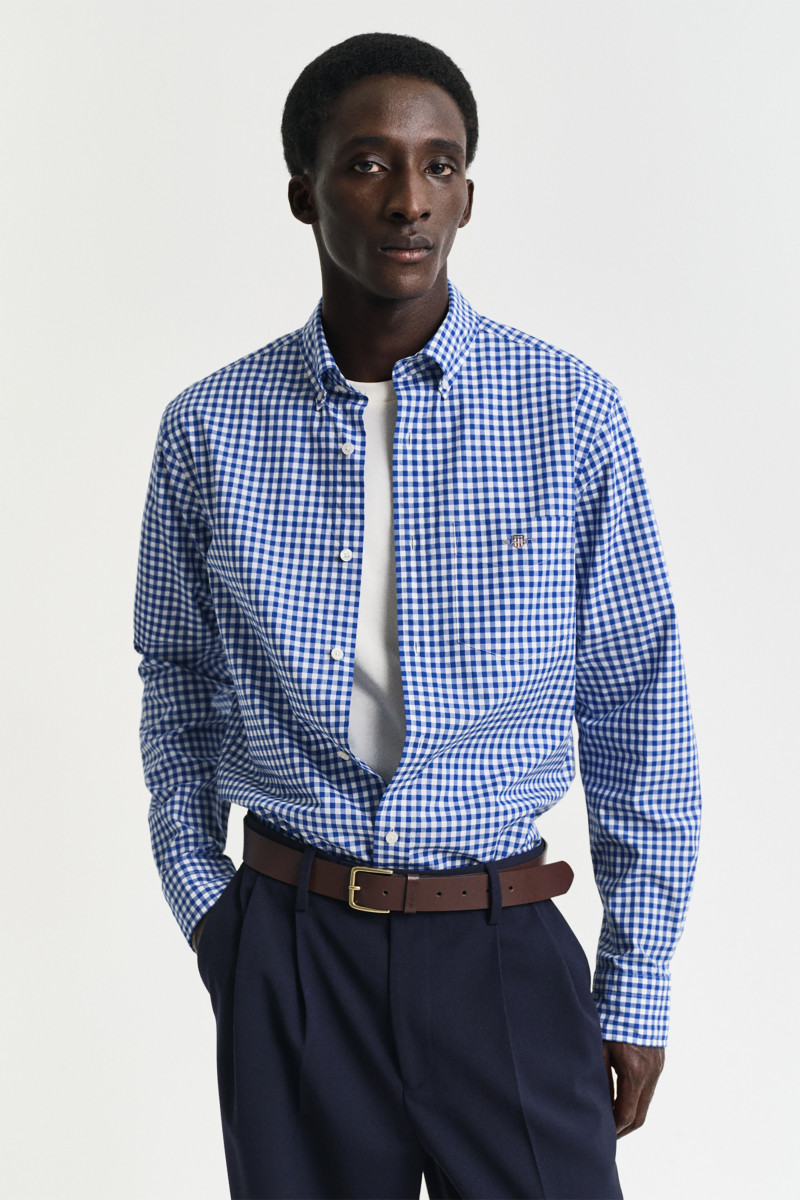 KOŠEĽA GANT REG CLASSIC POPLIN GINGHAM SHIRT COLLEGE BLUE