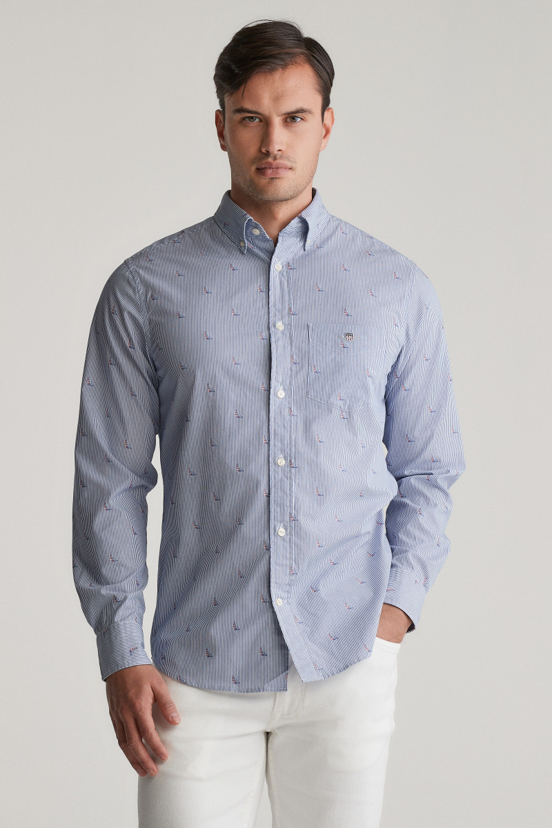 KOŠEĽA GANT REG SAILING FIL COUPE SHIRT COLLEGE BLUE
