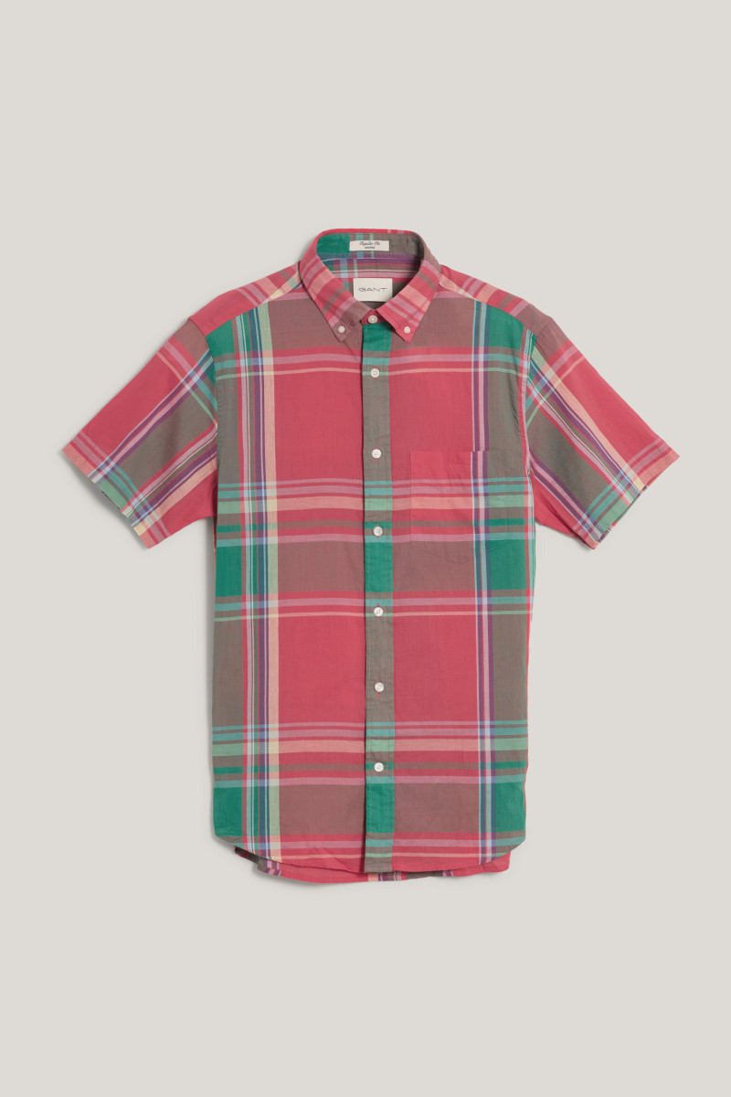 KOŠEĽA GANT REG INDIAN MADRAS SS SHIRT WATERMELON RED