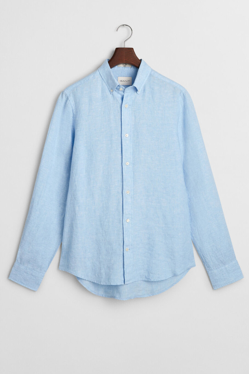 KOŠILE GANT SLIM LINEN SHIRT CAPRI BLUE