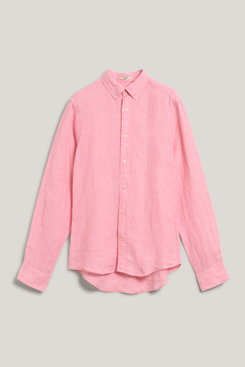 E-shop KOŠILE GANT SLIM LINEN SHIRT GERANIUM PINK