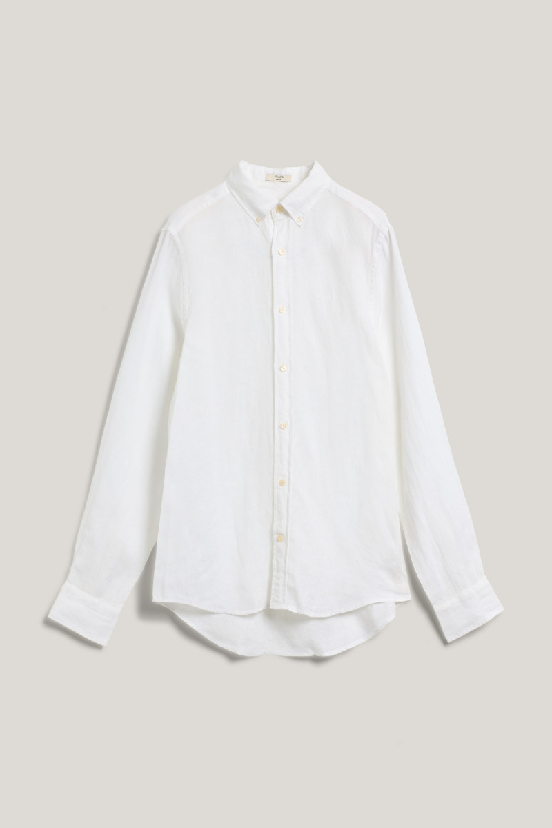 KOŠEĽA GANT SLIM LINEN SHIRT WHITE