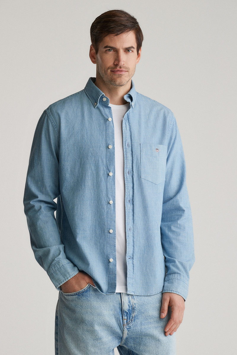 KOŠEĽA GANT REG CHAMBRAY SHIRT LIGHT BLUE