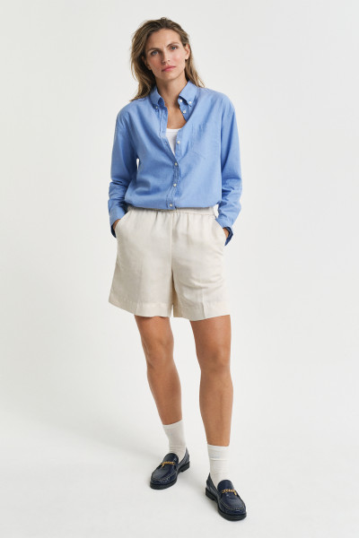 ŠORTKY GANT REL LINEN BLEND PULL ON SHORTS - Fotografie č. 1