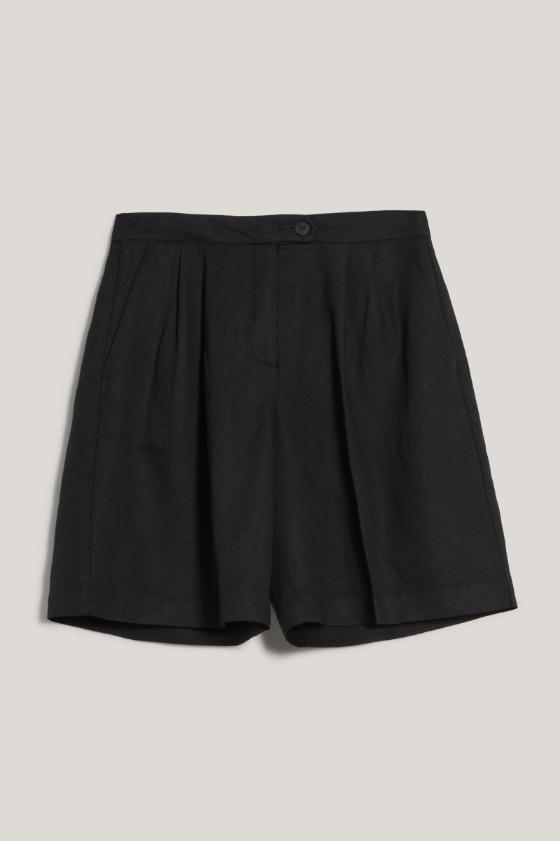 ŠORTKY GANT TAILORED LINEN SHORTS BLACK