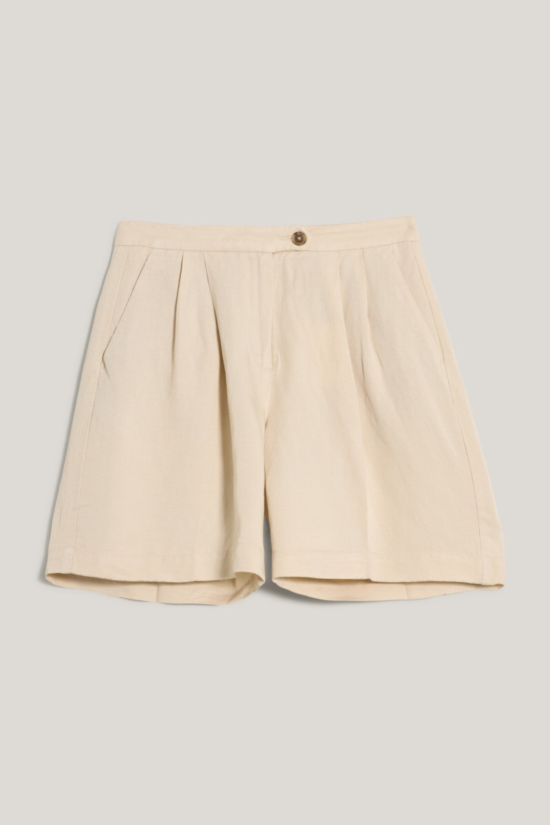 E-shop ŠORTKY GANT TAILORED LINEN SHORTS PUTTY
