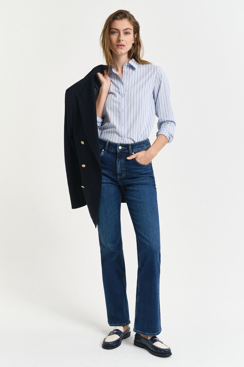 DŽÍNY GANT SLIM FLARE JEANS DARK BLUE VINTAGE