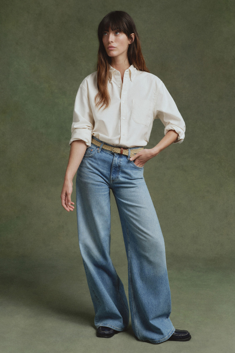 DŽÍNY GANT WIDE LEG JEANS MID BLUE VINTAGE