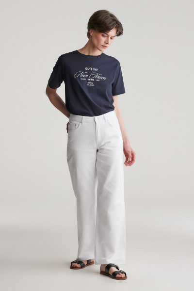 DŽÍNSY GANT REL STRAIGHT WHITE JEANS - Fotografia č. 1