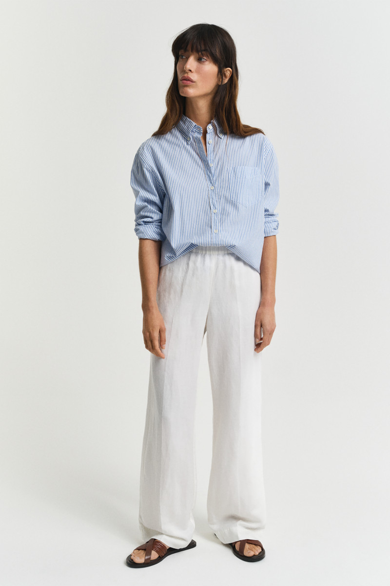 E-shop KALHOTY GANT REL LINEN BLEND PULL ON PANTS EGGSHELL
