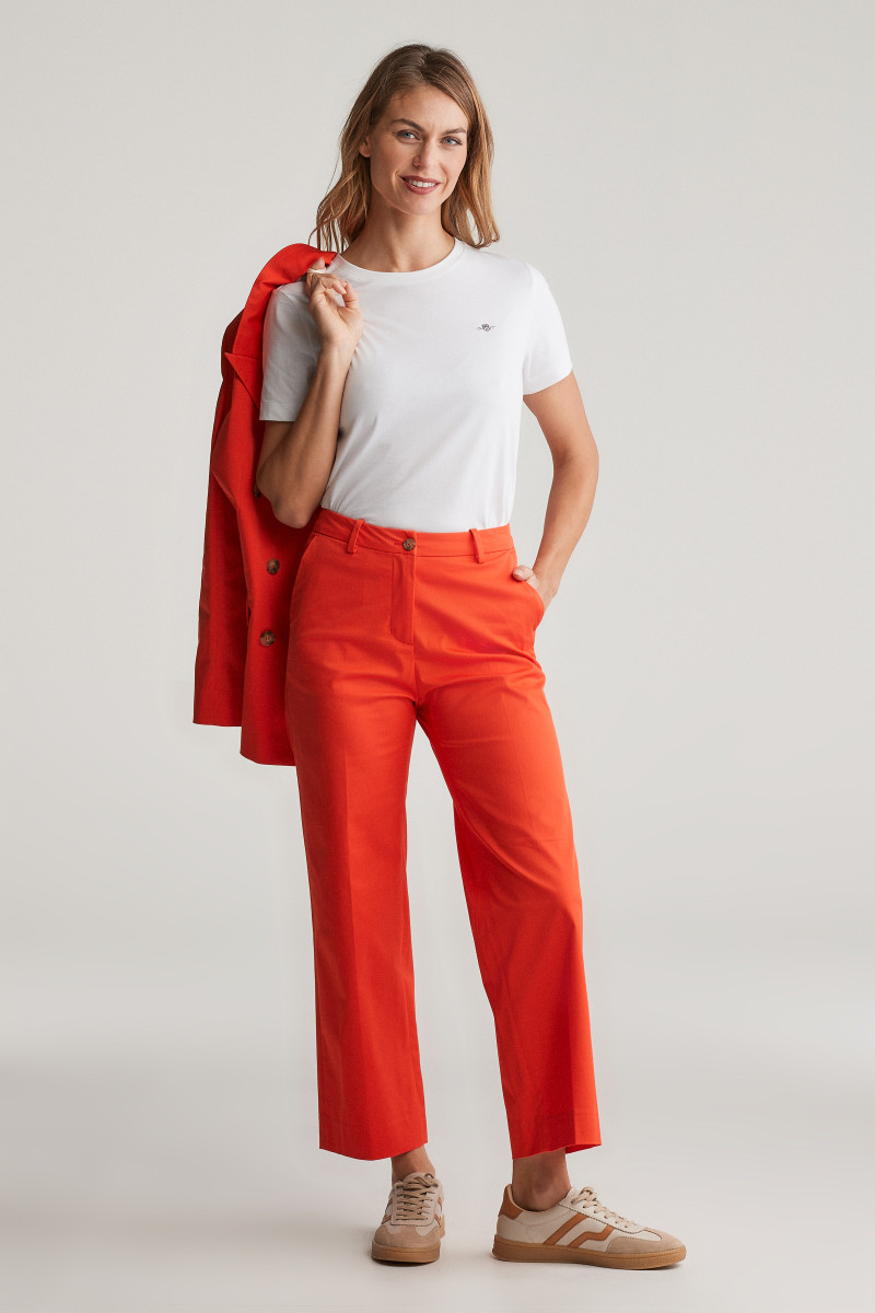 E-shop KALHOTY GANT COTTON SUIT PANT ORANGE RED