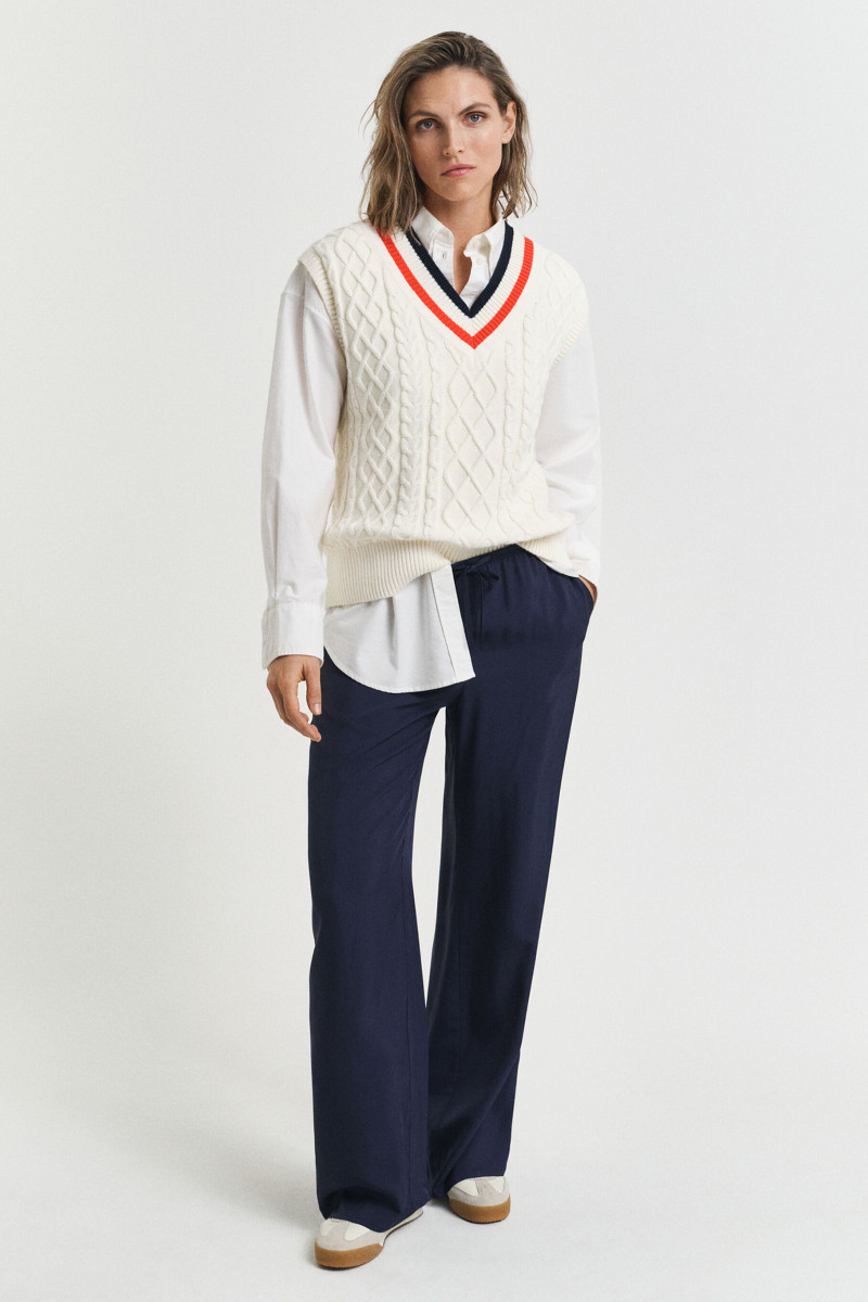 KALHOTY GANT REL DRAWSTRING PANTS EVENING BLUE