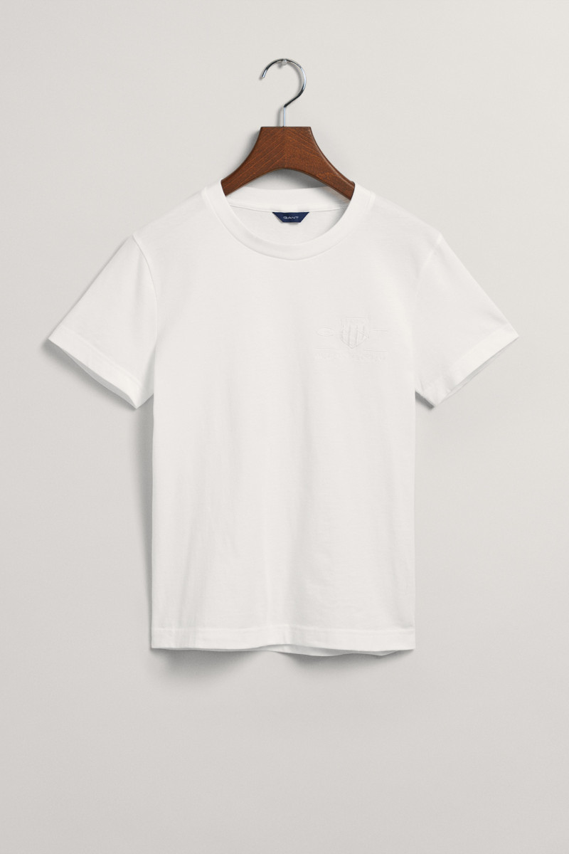 TRIČKO GANT REG TONAL SHIELD SS T-SHIRT WHITE