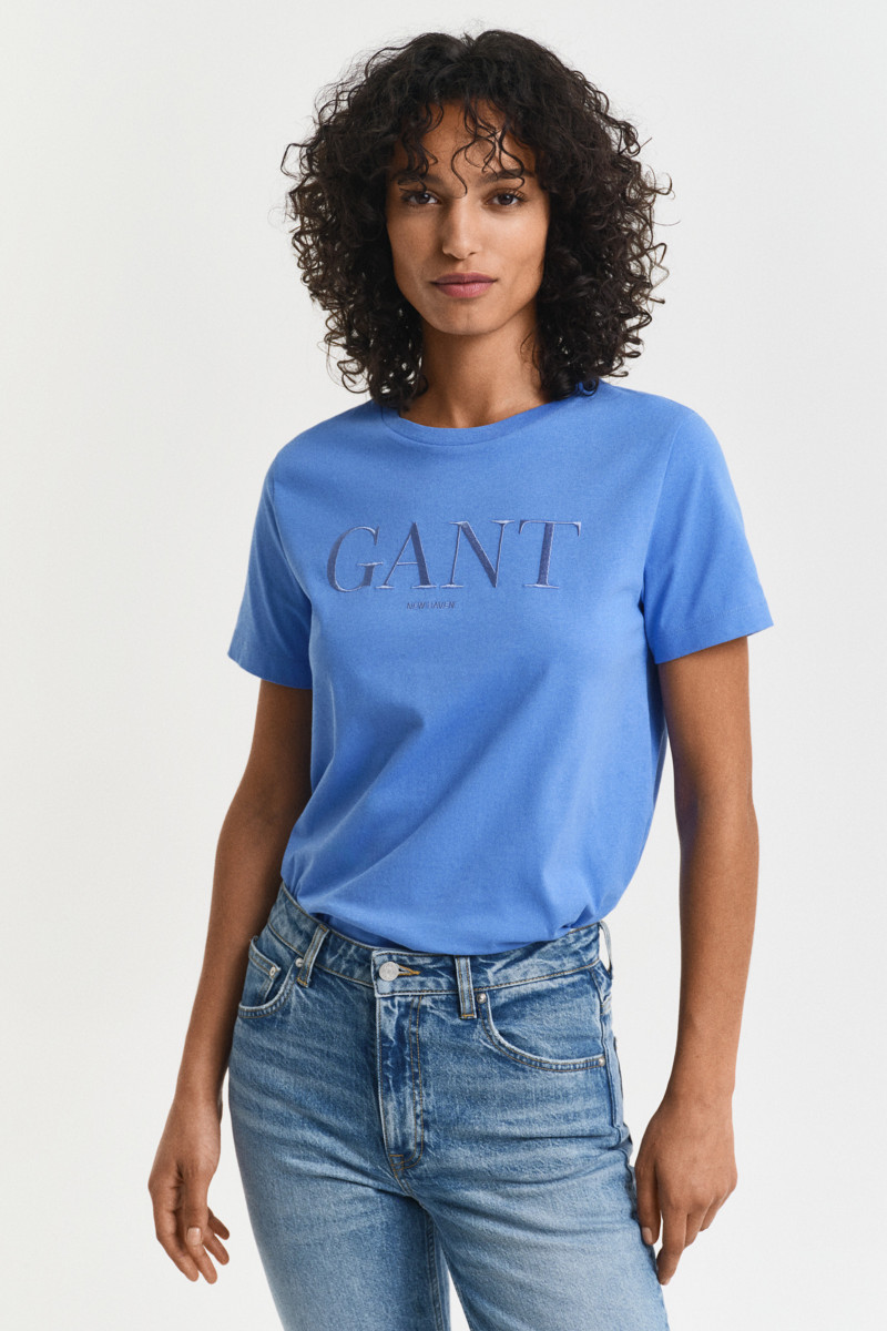 E-shop TRIČKO GANT REG TONAL GRAPHIC SS T-SHIRT PERFECT BLUE