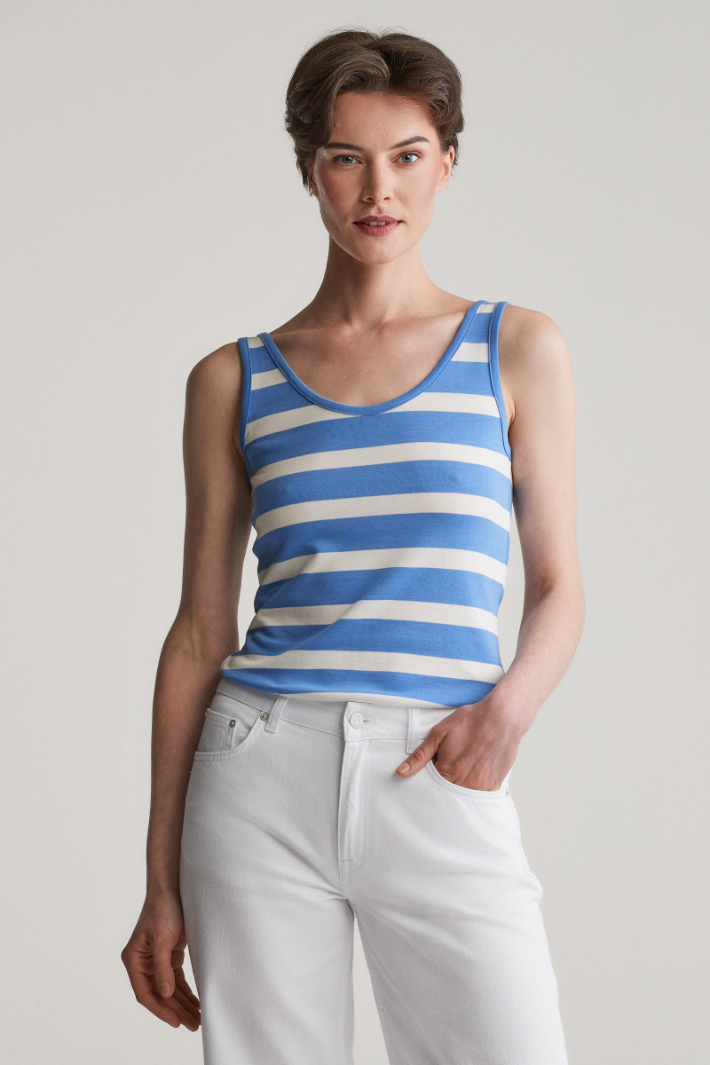 E-shop TRIČKO GANT STRIPED TANK TOP PERFECT BLUE