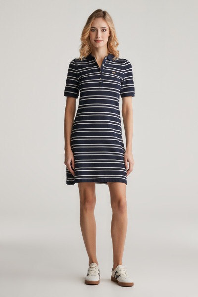 RUHA GANT STRIPE SHIELD SS PIQUE POLO DRESS - Kép 1
