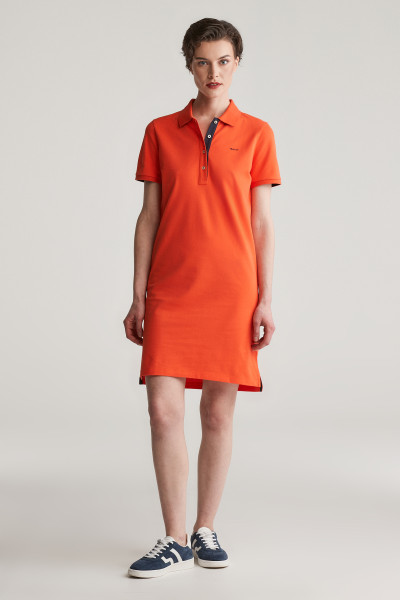 ŠATY GANT CONTRAST COLLAR PIQUE POLO DRESS - Fotografia č. 1