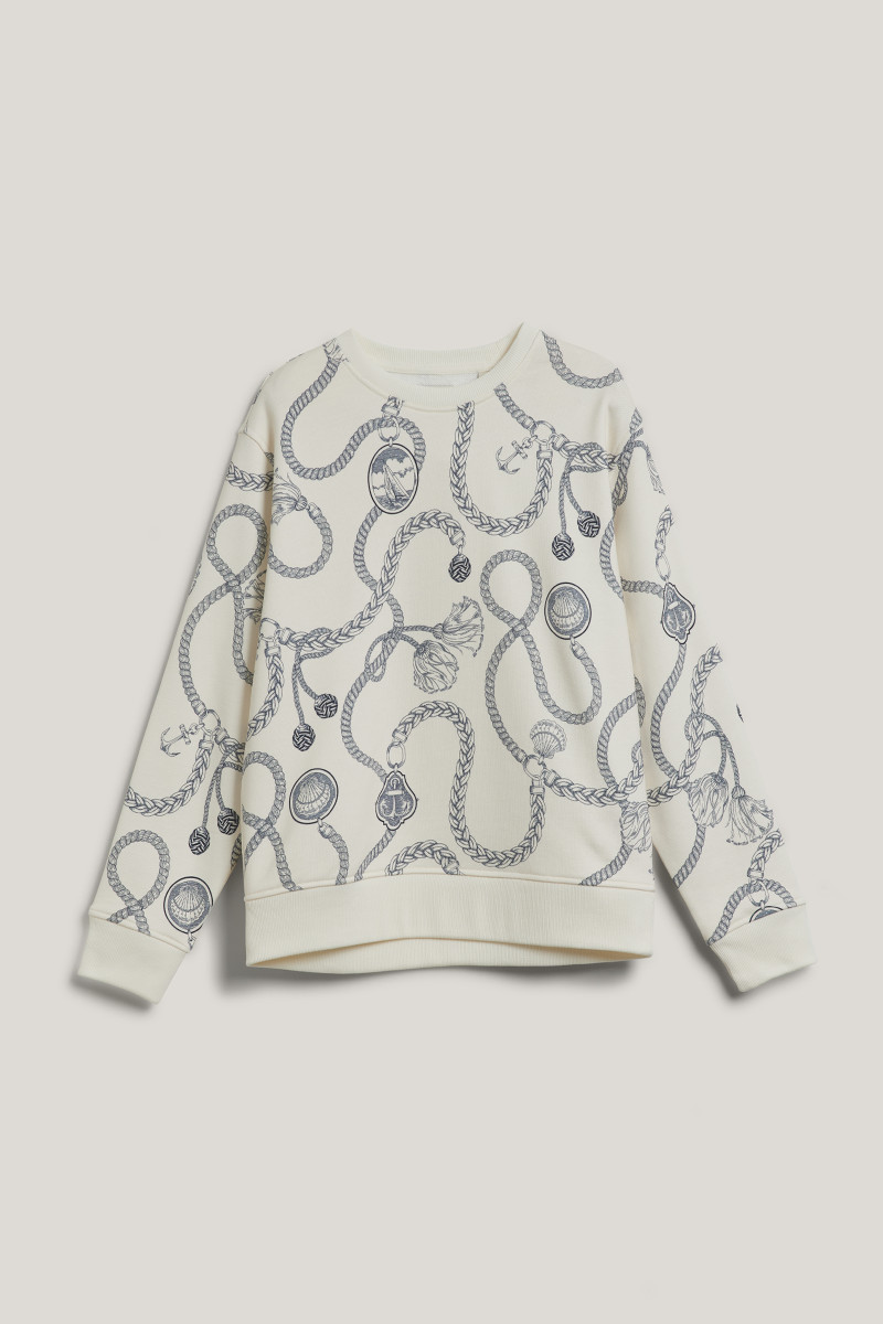MIKINA GANT SAILING PRINT C-NECK SWEAT CREAM