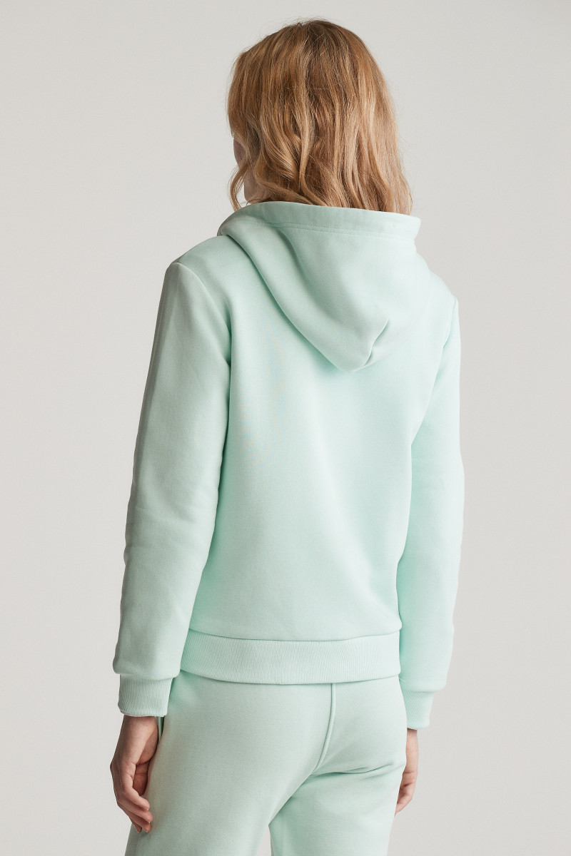 GANT SHIELD - Sweater met rits - eggshell/crème
