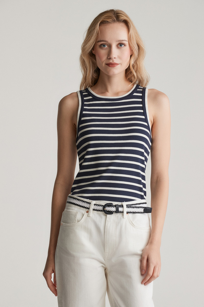 E-shop TRIČKO GANT STRIPED TANK TOP EVENING BLUE
