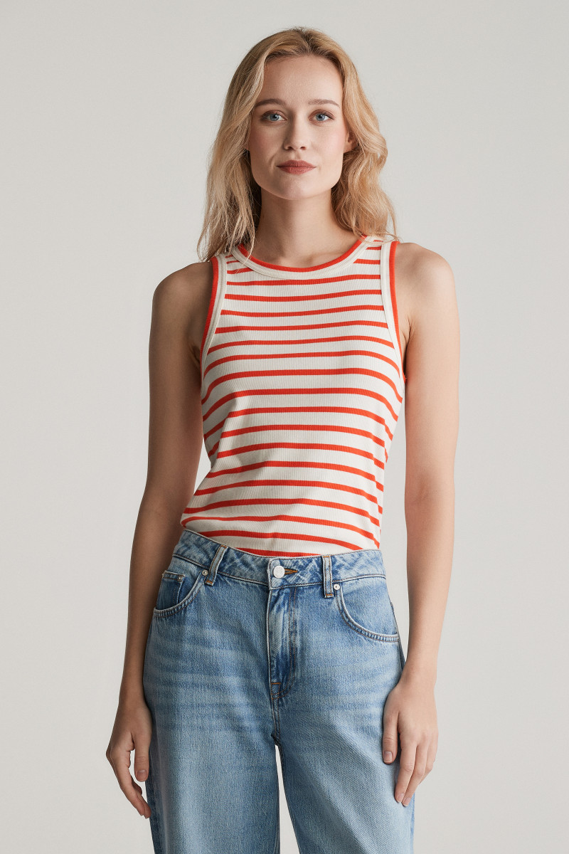 TRIČKO GANT STRIPED TANK TOP ORANGE RED