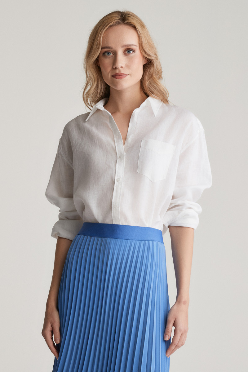 KOŠILE GANT REL LINEN SHIRT WHITE