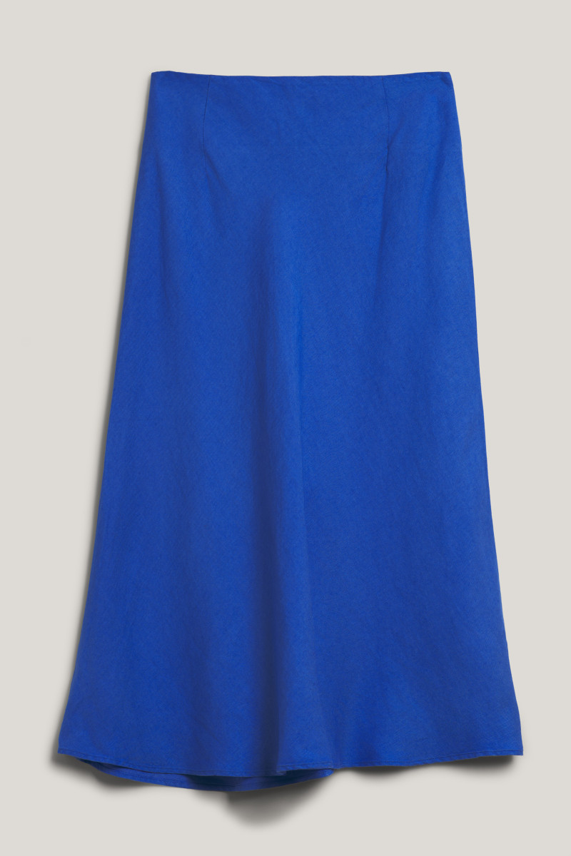 E-shop SUKNĚ GANT LINEN BLEND SKIRT PERFECT BLUE