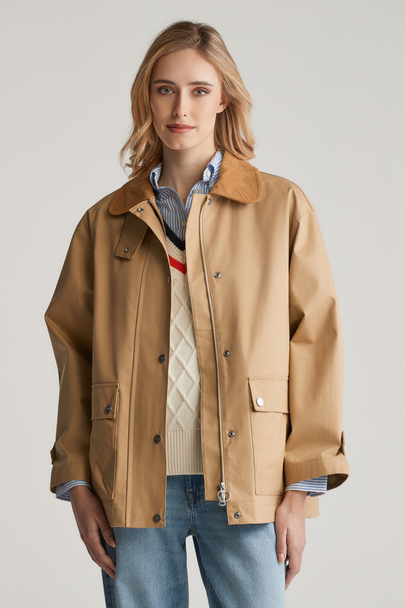 BUNDA GANT CORDUROY COLLAR SAILING JACKET OAK BEIGE