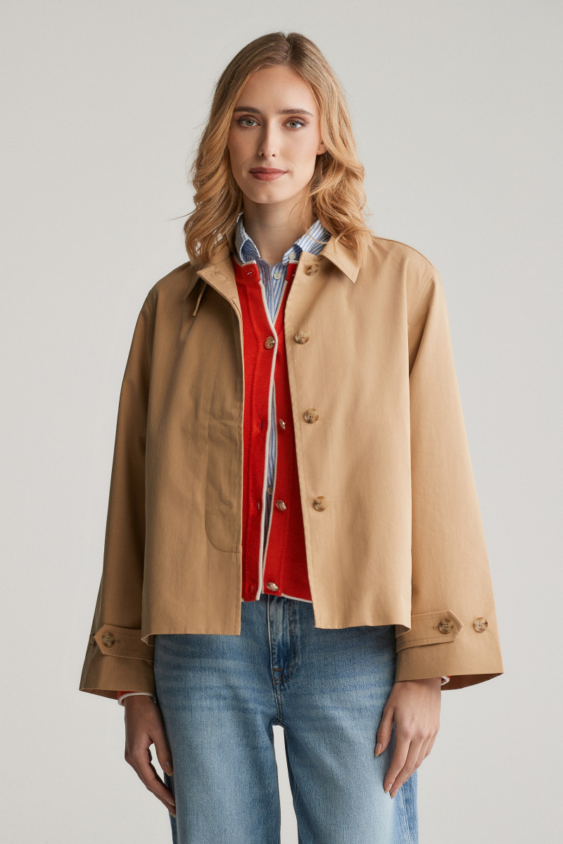 BUNDA GANT SHORT COTTON CAR COAT OAK BEIGE