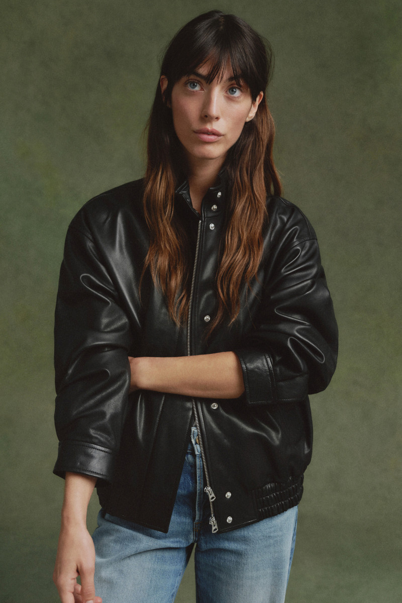 BUNDA GANT LEATHER HARRINGTON BLACK