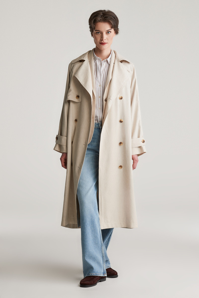 KABÁT GANT REL TRENCH COAT SOFT OAT