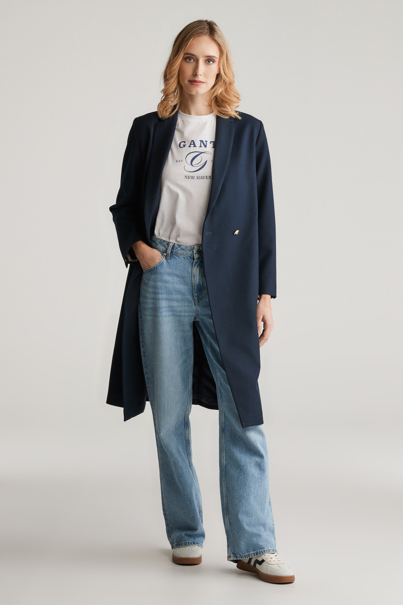 KABÁT GANT TEXTURE CLASSIC COAT EVENING BLUE