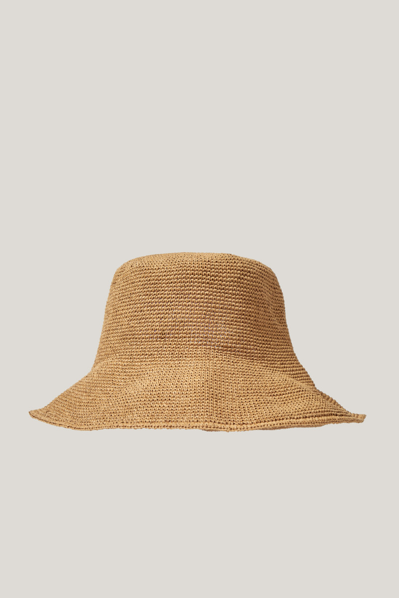 KLOBOUK GANT STRAW HAT CARAMEL BEIGE