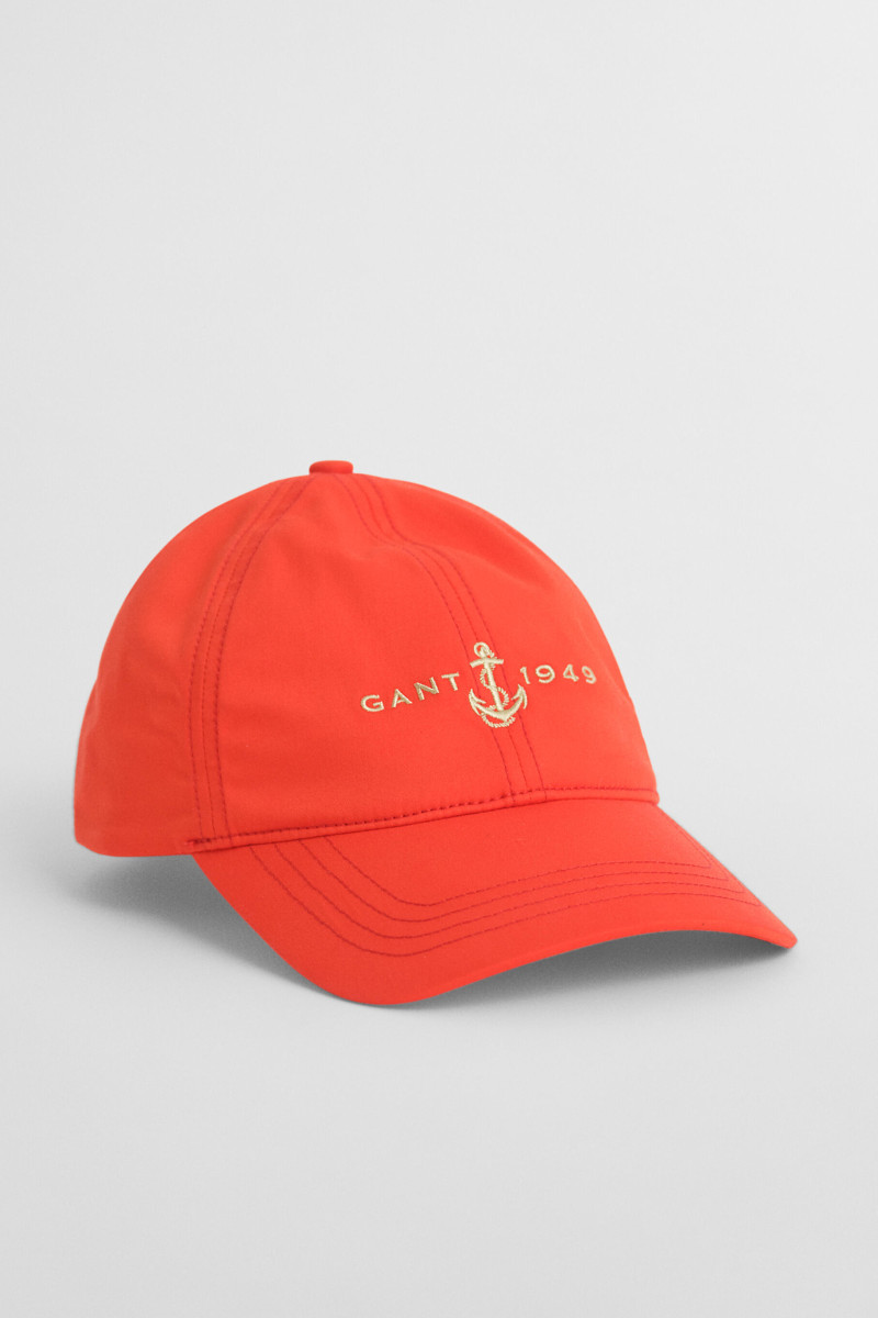 KŠILTOVKA GANT ANCHOR SATIN CAP ORANGE RED