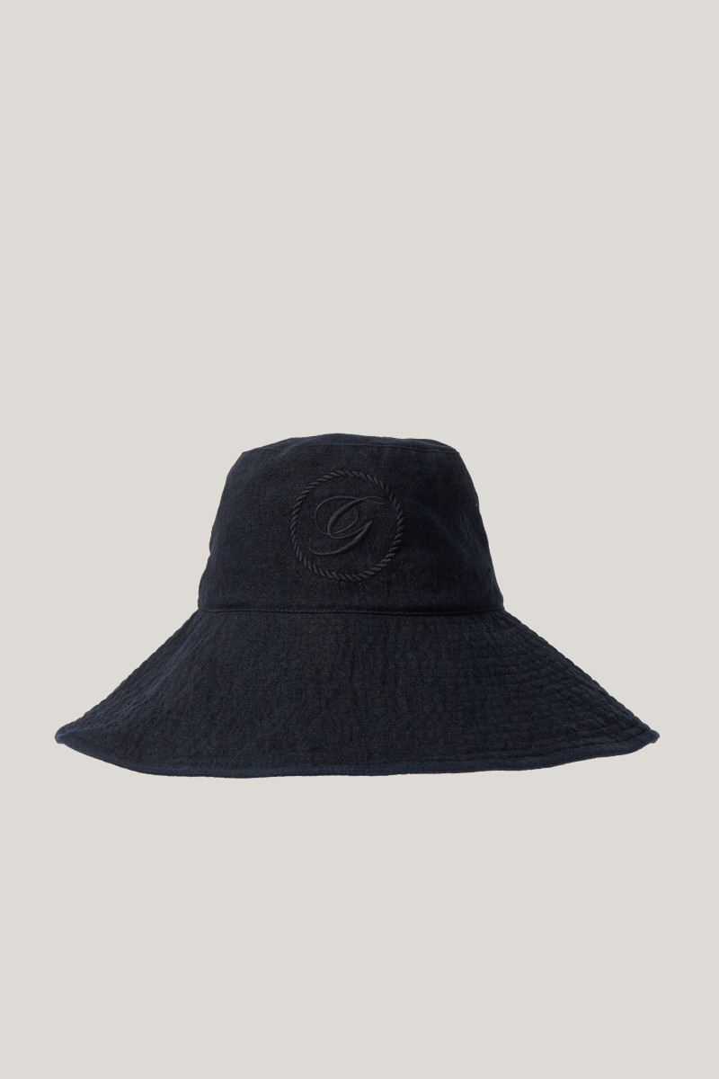 E-shop KLOBOUK GANT LINEN SUN HAT BLACK