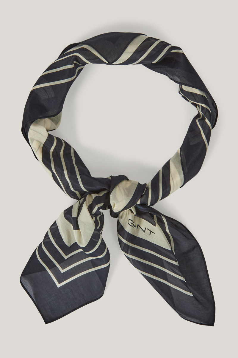 ŠÁTEK GANT G PATTERN COTTON SILK SARONG BLACK