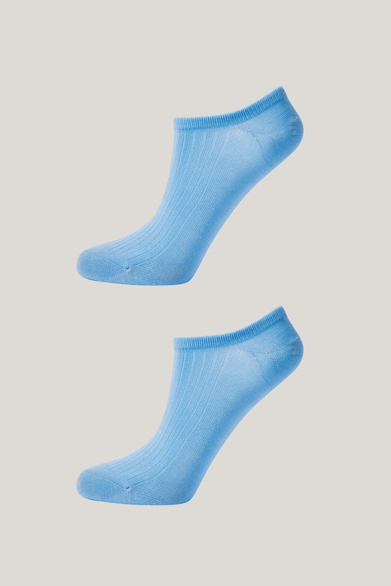 E-shop PONOŽKY GANT LYOCELL RIB LOW CUT SOCKS 2-PACK FRESH BLUE