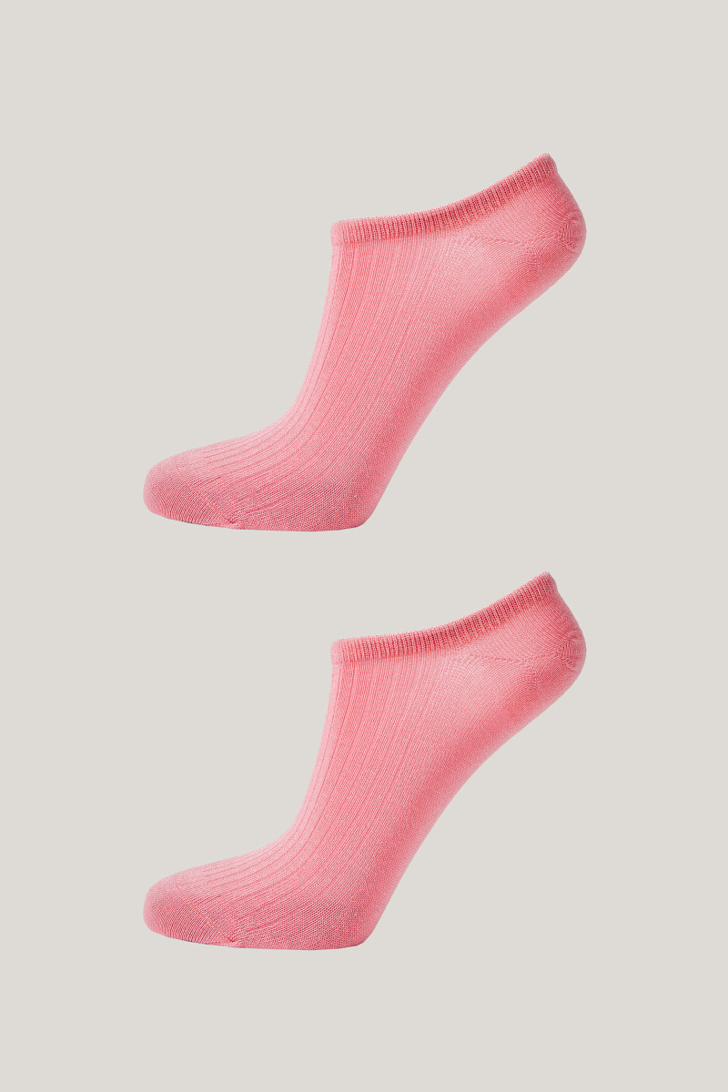 PONOŽKY GANT LYOCELL RIB LOW CUT SOCKS 2-PACK GERANIUM PINK