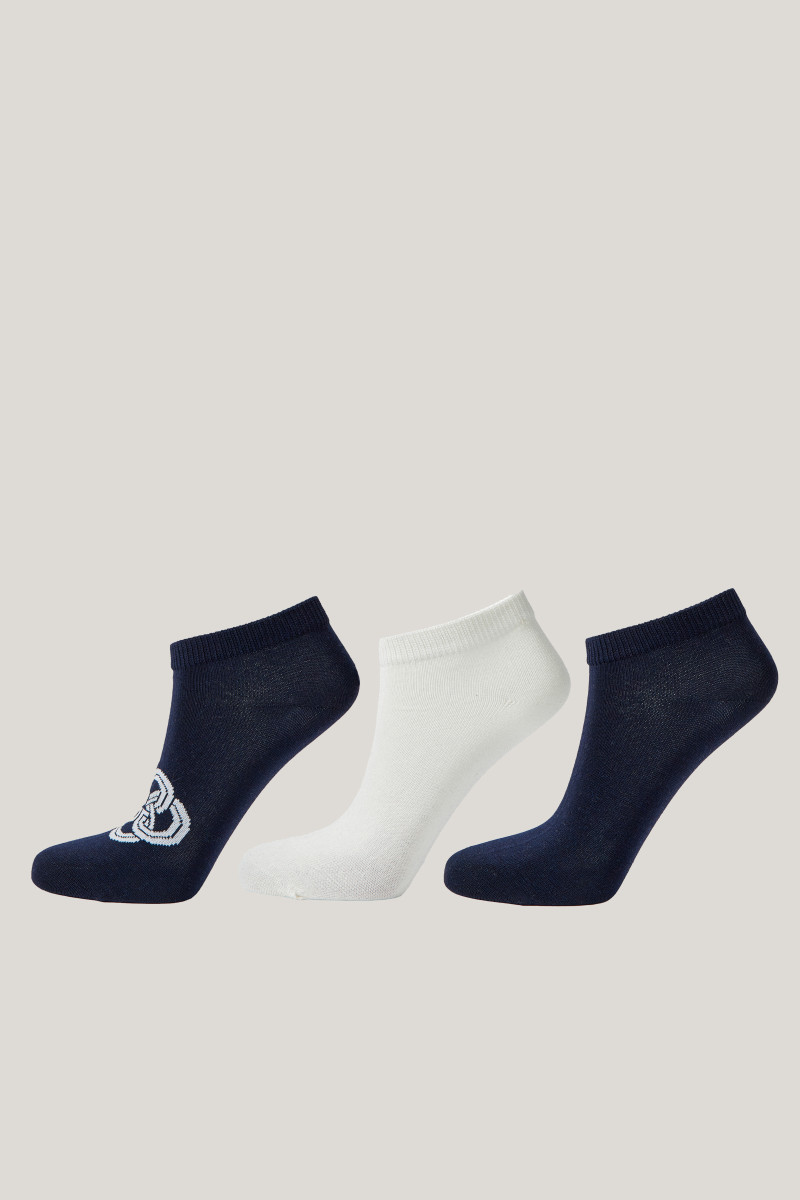 PONOŽKY GANT MONOGRAM ANKLE SOCKS 3-PACK EVENING BLUE