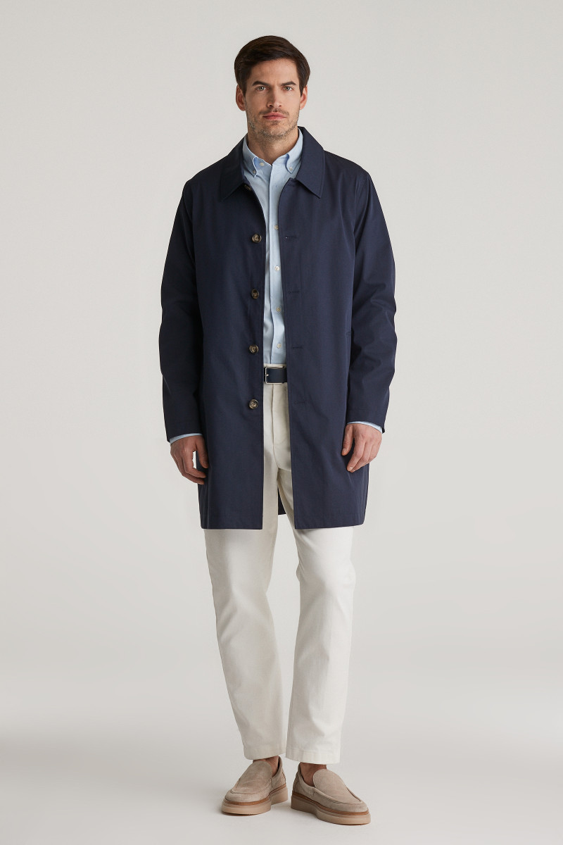 E-shop KABÁT GANT COTTON CAR COAT EVENING BLUE