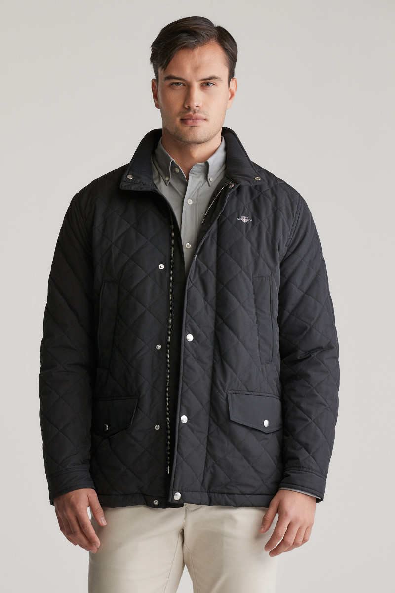 BUNDA GANT QUILTED WINDCHEATER MID JACKET BLACK